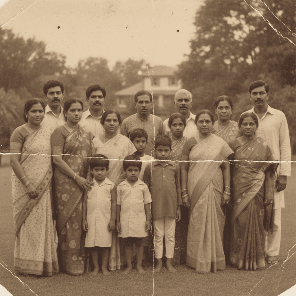 Faded childhood photo